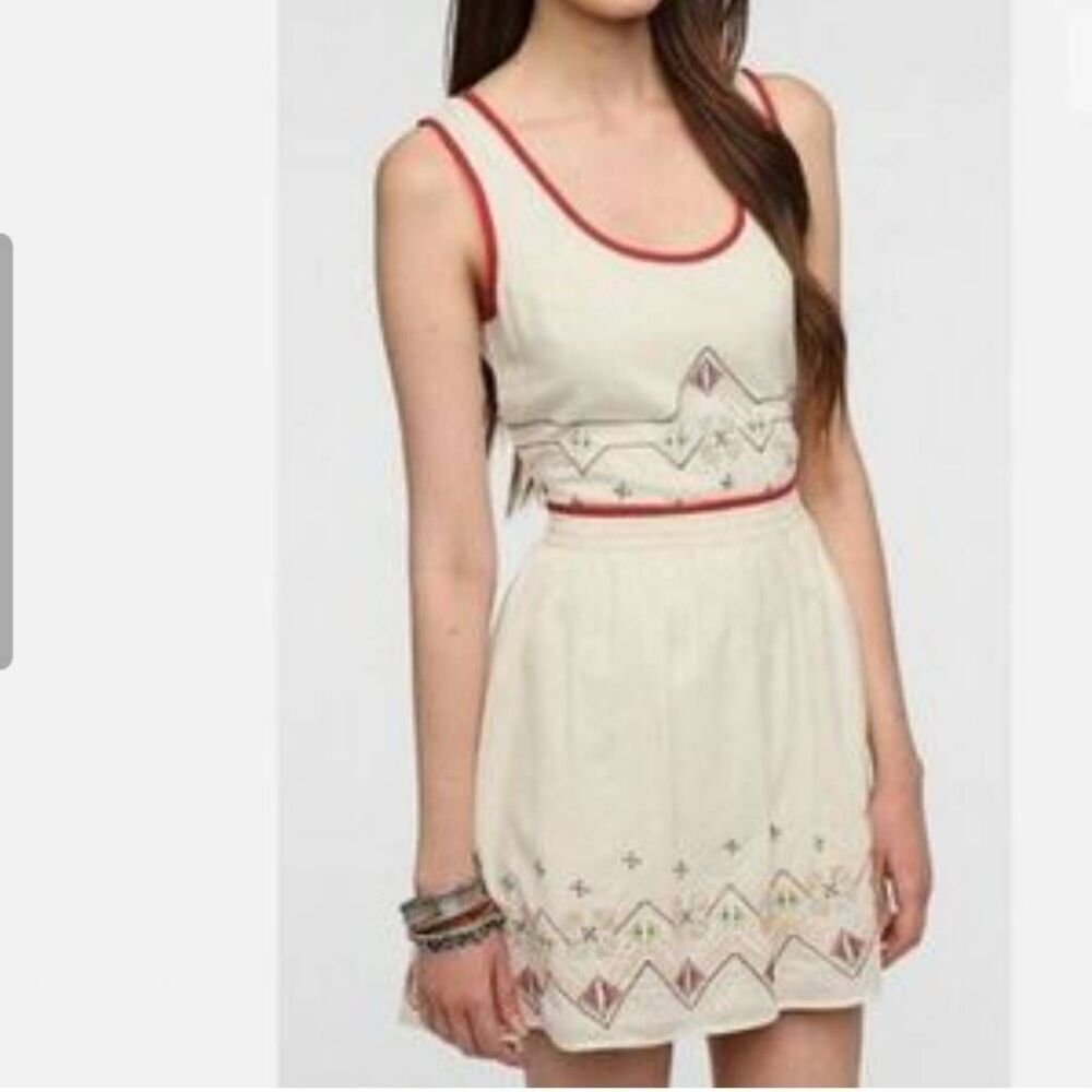 Dolls Point Embroidered Fit & Flare Dress
